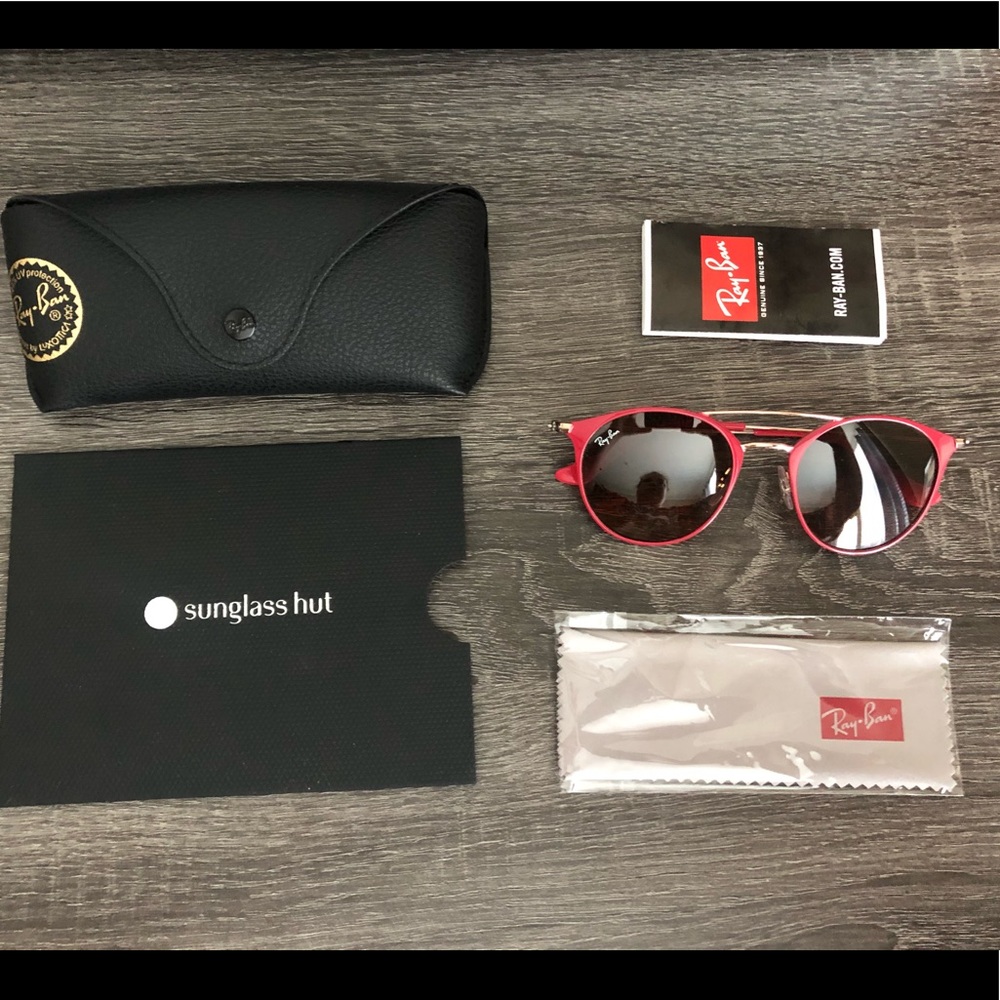 Ray-Ban Pink Metal Frames Brown Lenses